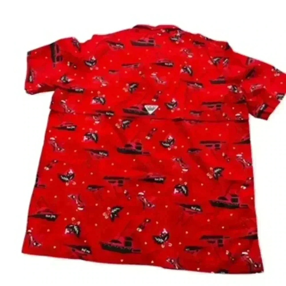 NEW Columbia PFG Marlins & Martinis Red Trollers‎ Vented Fishing Shirt Mens XXL - Picture 6 of 12
